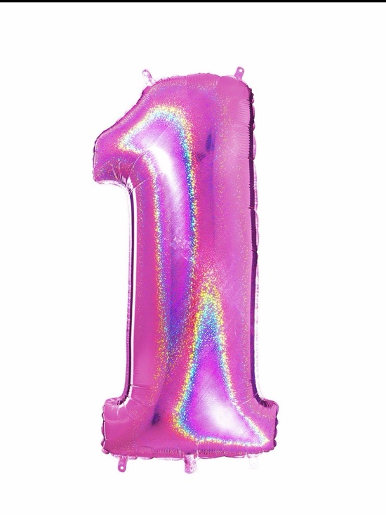 Etsy Other - 40” Holographic Fuchsia Number 1 Foil Balloon | Birthday Party Decor | New